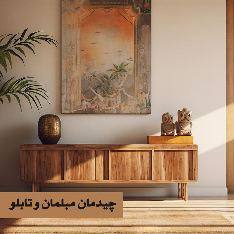 چیدمان مبل و تابلو